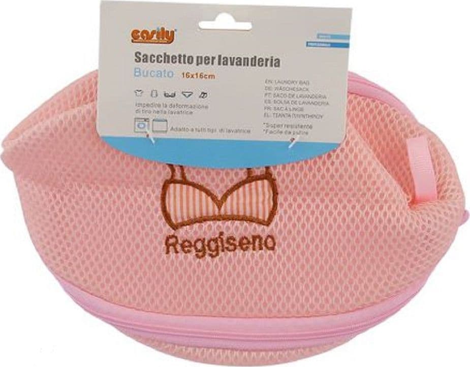 SACCHETTO LAVANDERIA LAVATRICE CON ZIP BIANCHERIA INTIMO REGGISENO 16X16CM 59370 in Sacchi da biancheria Trade Shop italia - Napoli, commercioVirtuoso.it