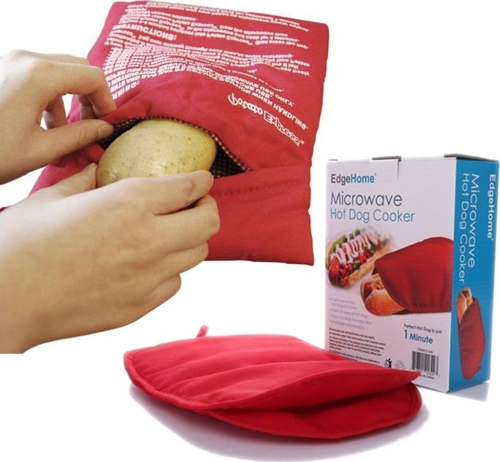 SACCHETTO PER COTTURA PATATE HOT DOG SACCO CUOCI AL FORNO A MICROONDE CUCINA