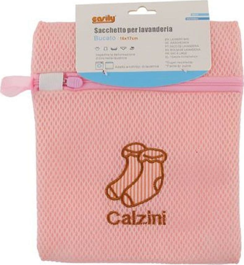 SACCHETTO RETE LAVANDERIA LAVATRICE 16X17CM ROSA BIANCHERIA INTIMO CALZINI 59368 in Sacchi da biancheria Trade Shop italia - Napoli, commercioVirtuoso.it