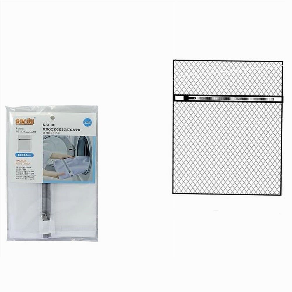 SACCO A RETE FINE FORMA RETTANGOLARE LAVATRICE PROTEGGI BUCATO ZIP 30X40CM 59989 in Sacchi da biancheria Trade Shop italia - Napoli, commercioVirtuoso.it