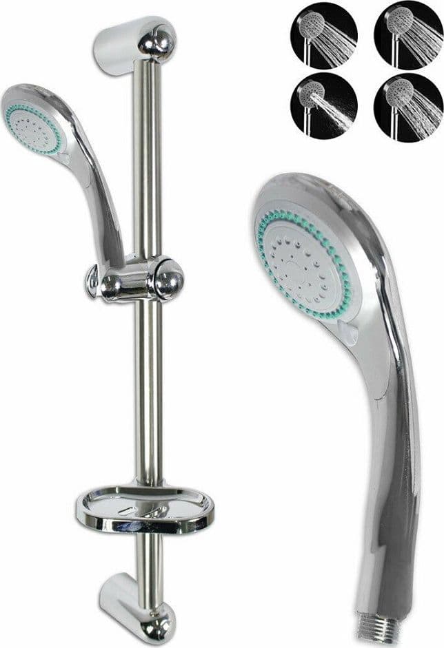 Saliscendi Doccia Con Soffione Doccetta Multigetto Asta Con Portasapone 69132 Accessori Doccia Trade Shop italia - Napoli, Commerciovirtuoso.it