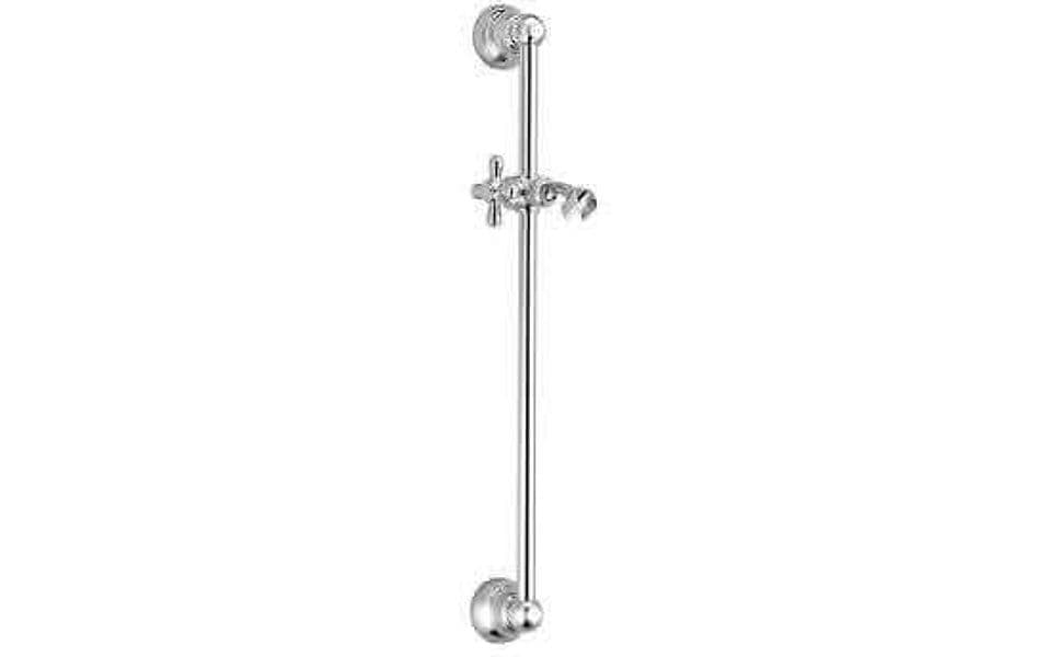 Saliscendi Doccia In Ottone Cromato 62cm Stile Antico - 6004