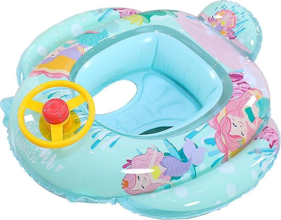 SALVAGENTE GONFIABILE BAMBINI MARE CON MUTANDINA E SCHIENALE 70 CM VERDE MARINO