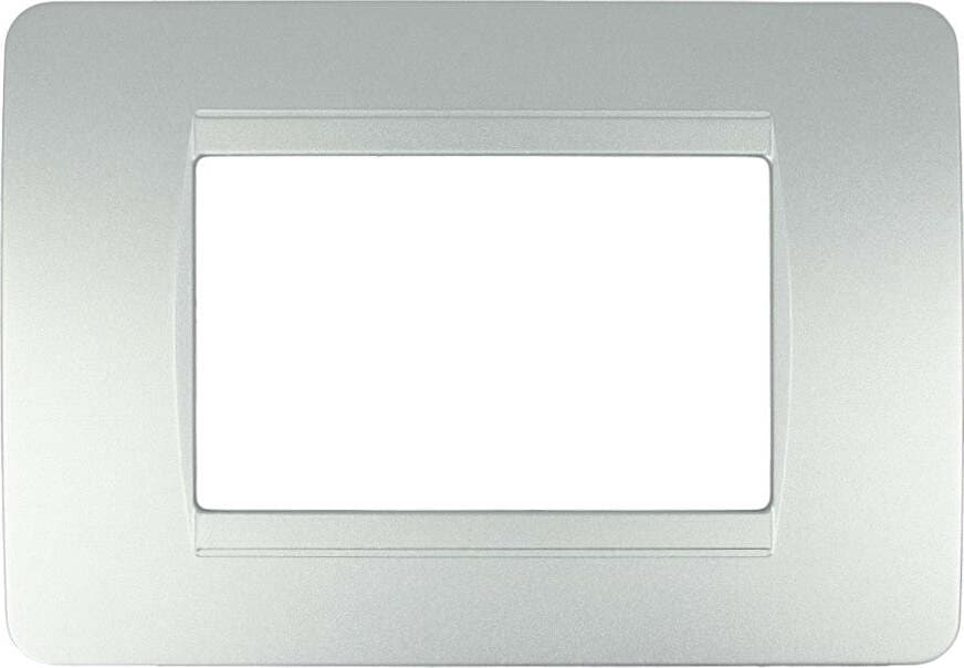 SANDASDON-Placca-Classic-3M-Silver-Compatibile-Con-Bticino-Matix