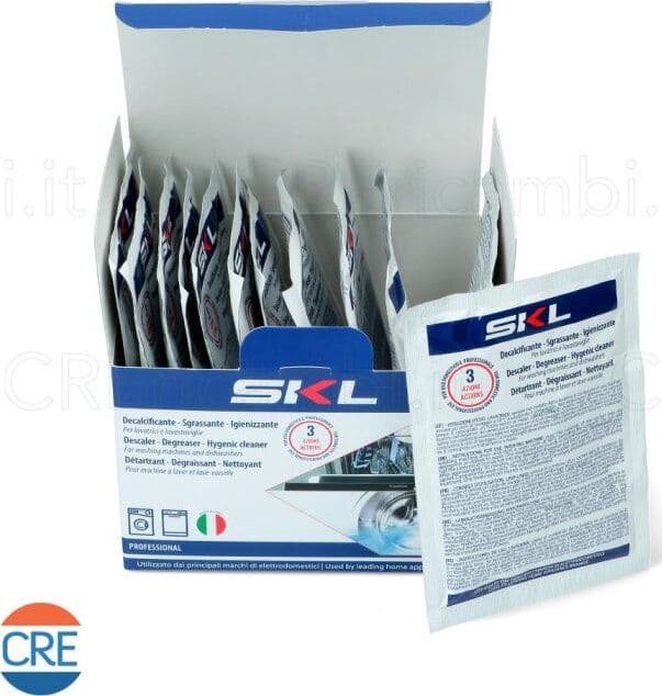 Sanificante-Tripla-Azione-SKL-per-Lavatrice-e-Lavastoviglie,-12-Bustine