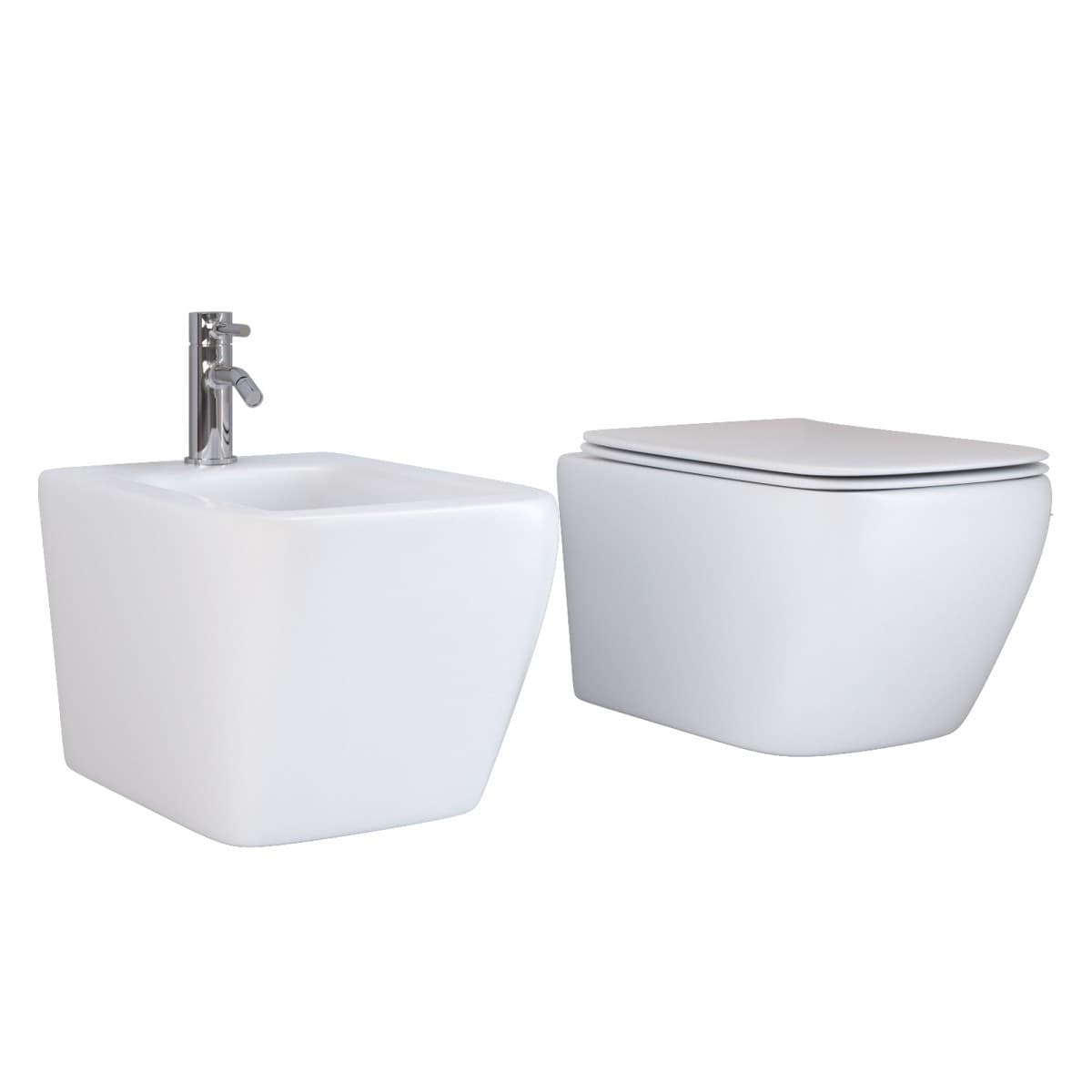 Sanitari-Sospesi-Filo-Muro-in-ceramica-bianca-con-copri-vaso-frizionato-Qubo