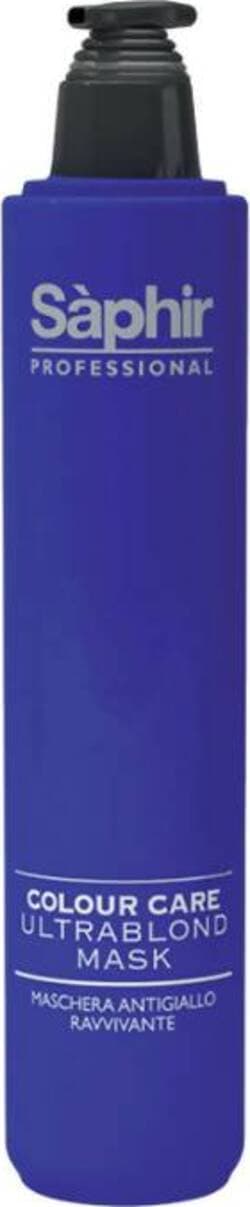 Saphir-Ultrablond-Mask-250-Ml-Maschera-Antigiallo-Capelli-Grigi-,-Biondi-Con-Meches-O-Colpi-Di-Sole
