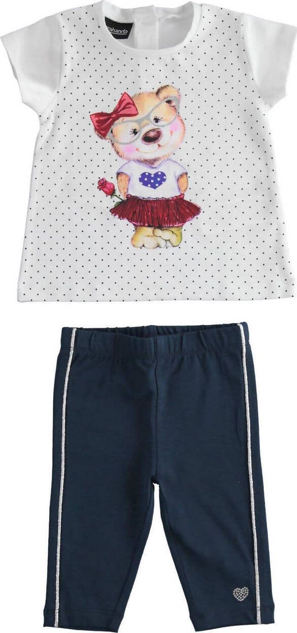 SARABANDA Completo in jersey maxi t-shirt e leggings pinocchietto per bambina 1871273600 12736 col3885 Bimba