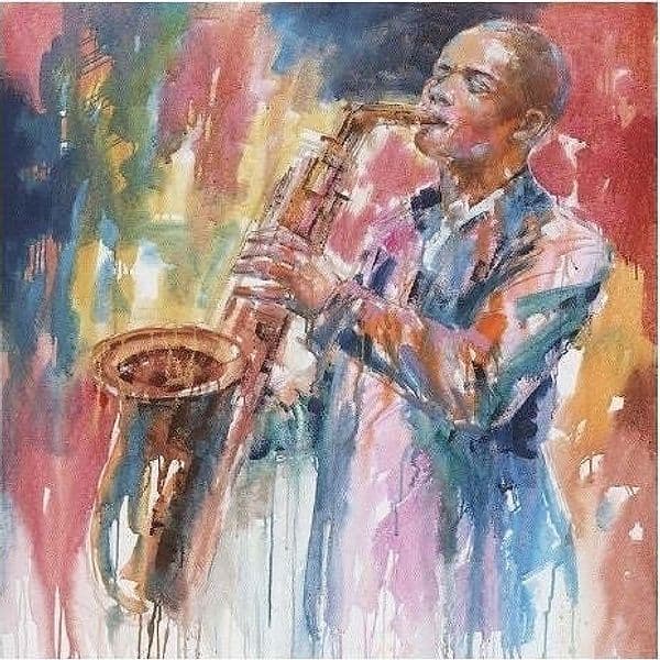 Sax 100 X 100 Cm Dipinto A Mano Su Pregiata Tela Di Cotone Casa e cucina/Decorazioni per interni/Arte/Dipinti Loft Uno di Casa - Catania, Commerciovirtuoso.it