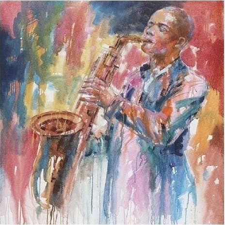 Sax 100 X 100 Cm Dipinto A Mano Su Pregiata Tela Di Cotone Casa e cucina/Decorazioni per interni/Arte/Dipinti Loft Uno di Casa - Catania, Commerciovirtuoso.it