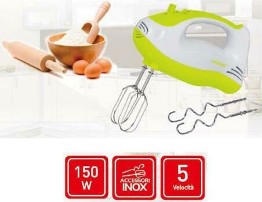 Sbattitore Elettrico Frullatore Impastatore 5 Velocita' 150 Watt Hoomei Hm-6820 Casa, arredamento e bricolage > Elettrodomestici > Sbattitori Trade Shop italia - Napoli, Commerciovirtuoso.it