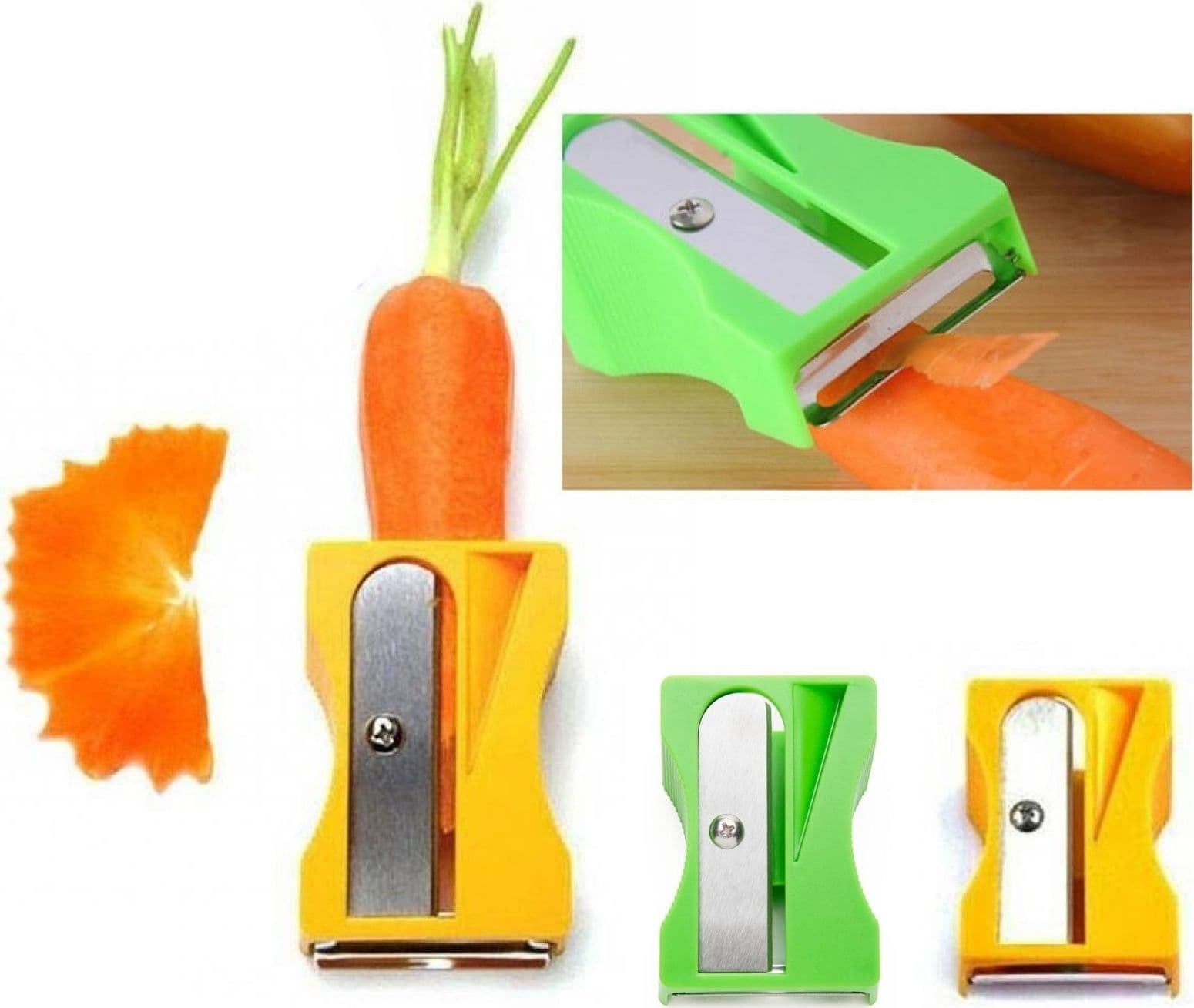 SBUCCIAVERDURE TEMPERA CAROTE ZUCCHINE PELA TAGLIA DECORAZIONE AFFETTA VERDURE