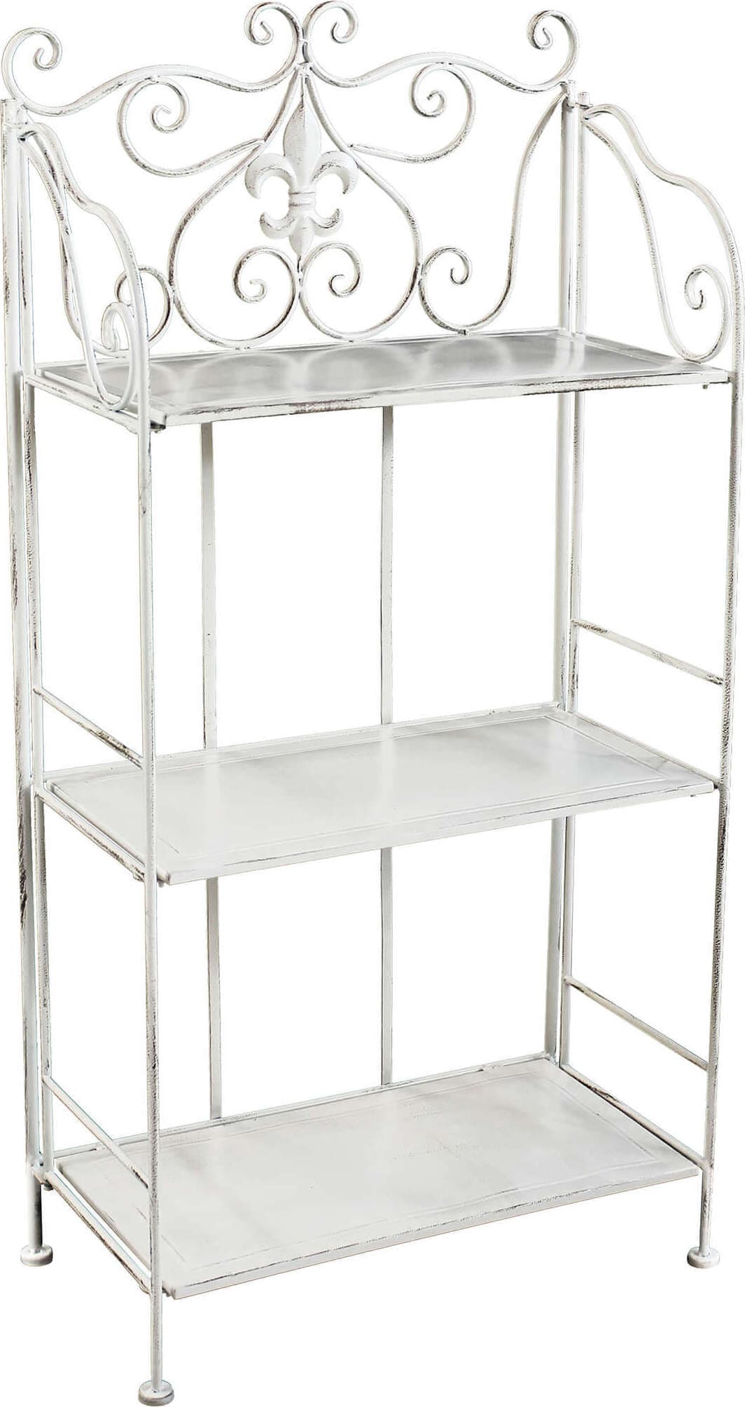 Scaffale-3-piani-stile-provenzale-in-ferro-verniciato-Bianco-Milani-Home