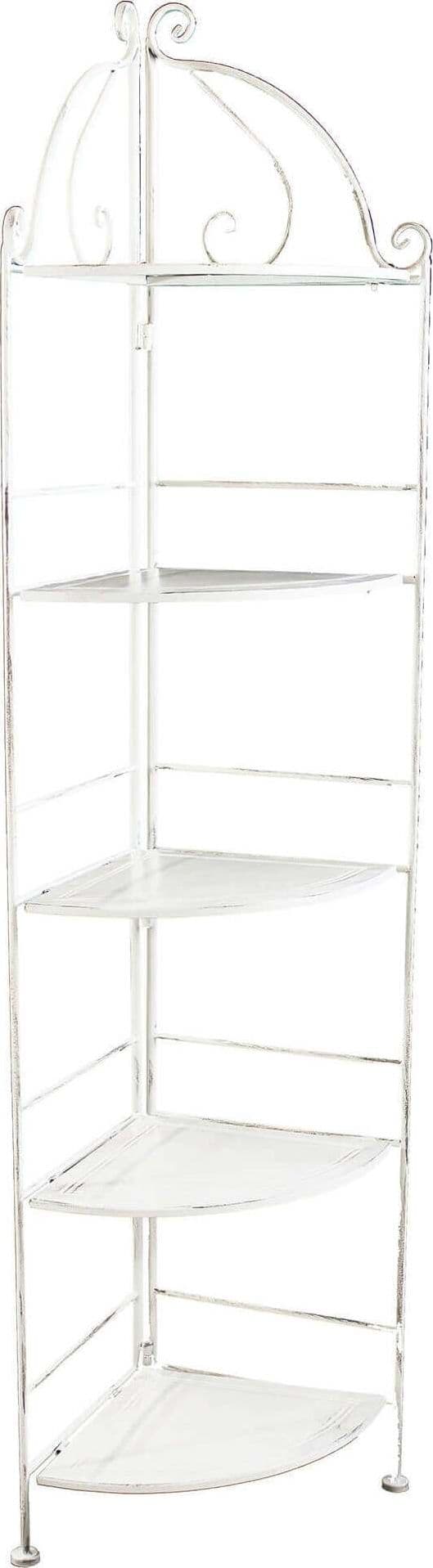 Scaffale-5-piani-angolare-stile-provenzale-in-ferro-verniciato-Bianco-Milani-Home