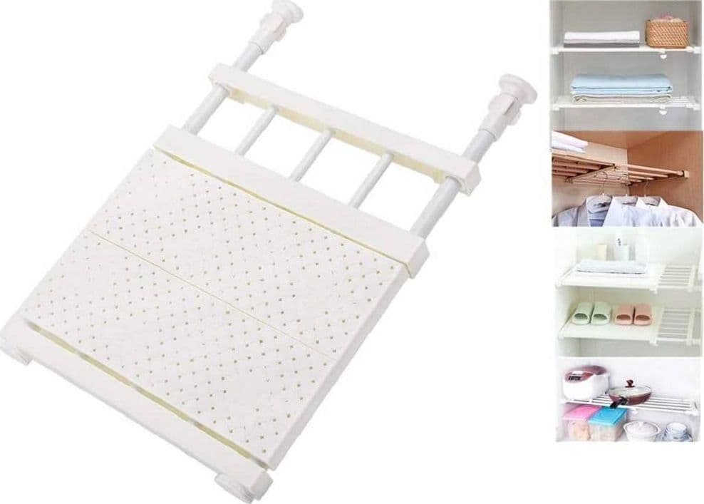 Scaffale Telescopico Per Armadio Regolabile 42cm Allungabile Da 33-53 Cm Acciaio Casa, arredamento e bricolage > Soluzioni salvaspazio > Organizer per Armadi Trade Shop italia - Napoli, Commerciovirtuoso.it