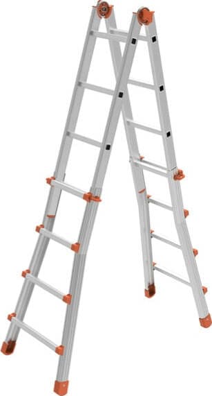 Scala telescopica Squadra - 8+8 gradini - alluminio - Marchetti Fai da te/Prodotti per la costruzione/Scale/Scale multiuso Eurocartuccia - Pavullo, Commerciovirtuoso.it