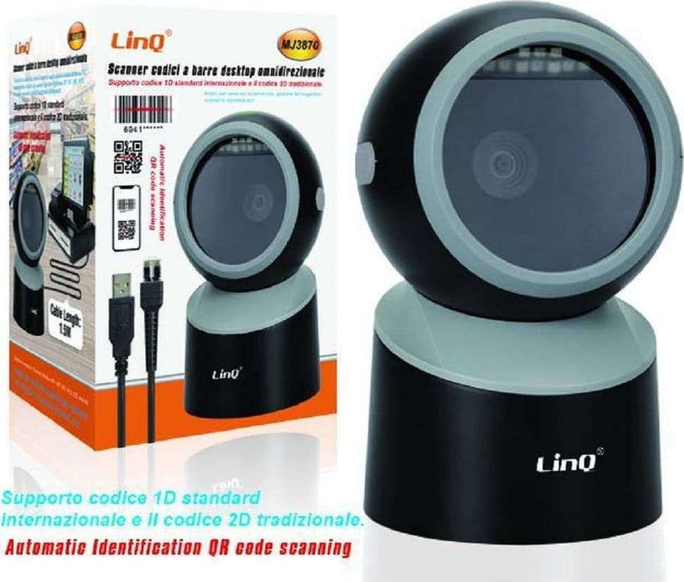 Scanner Barcode Lettore Codici A Barre Scrivania Omnidirezionale Qr 1d 2d Mj3870 Cancelleria e prodotti per ufficio/Elettronica per ufficio/Prodotti per la vendita (POS)/Lettori di codice a barre Trade Shop italia - Napoli, Commerciovirtuoso.it