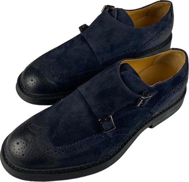 Scarpa uomo Manifatture Etrusche - Doppia fibbia - Colore Navy