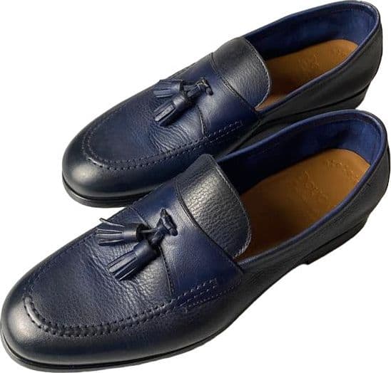 Scarpa uomo Doucal's - Mocassino Pelle con Nappine - Colore Blu in Loafer e mocassini Couture - Sestu, commercioVirtuoso.it