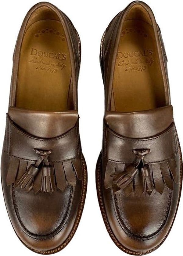 Scarpa uomo Doucal's - Mocassino in pelle - Colore Marrone - Punta sfumata in Loafer e mocassini Couture - Sestu, commercioVirtuoso.it