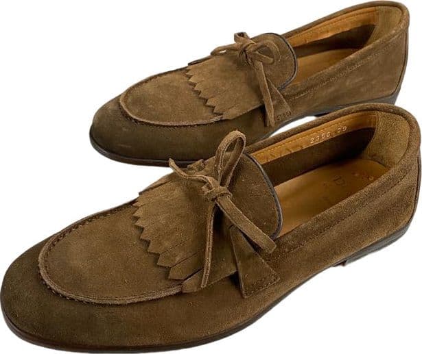 Scarpa uomo Doucal's - Mocassino in pelle scamosciata - Colore Marrone in Loafer e mocassini Couture - Sestu, commercioVirtuoso.it