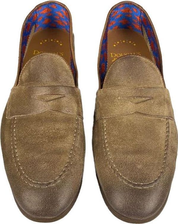 Scarpa uomo Doucal's - Mocassino in pelle scamosciata - Colore Marrone in Loafer e mocassini Couture - Sestu, commercioVirtuoso.it