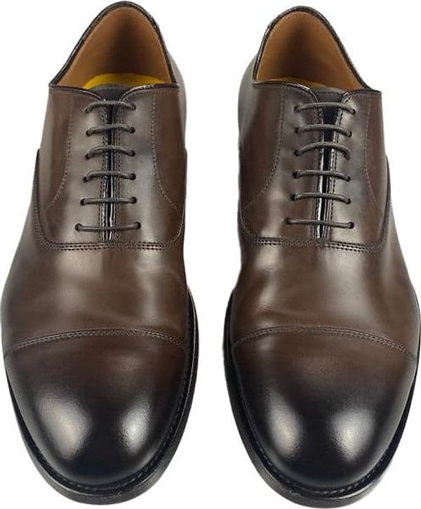 Scarpa uomo Doucal's - Francesina Stringate Cap Toe in pelle - Colore marrone in Scarpe stringate basse Couture - Sestu, commercioVirtuoso.it