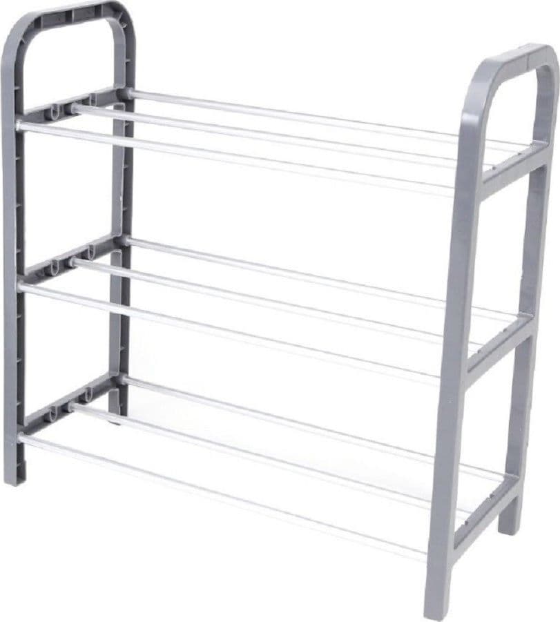 SCARPIERA IN PLASTICA 3 RIPIANI LIVELLI SALVASPAZIO 40X19X42CM PORTA SCARPE CASA