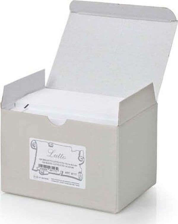 Scatola 100 biglietti + 100 buste - Lutto - bianco - 90 x 140 mm - 240gr - Rex Sadoch Cancelleria e prodotti per ufficio/Carta blocchi e quaderni/Biglietti e cartoncini/Biglietti di auguri Eurocartuccia - Pavullo, Commerciovirtuoso.it