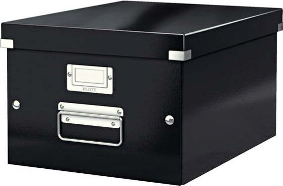 Scatola archivio Click Store - 28 1x20x37cm (A4) - nero - Leitz Cancelleria e prodotti per ufficio/Archivio ufficio e accessori per scrivania/Archivio ufficio/Classificatori/Scatole Eurocartuccia - Pavullo, Commerciovirtuoso.it