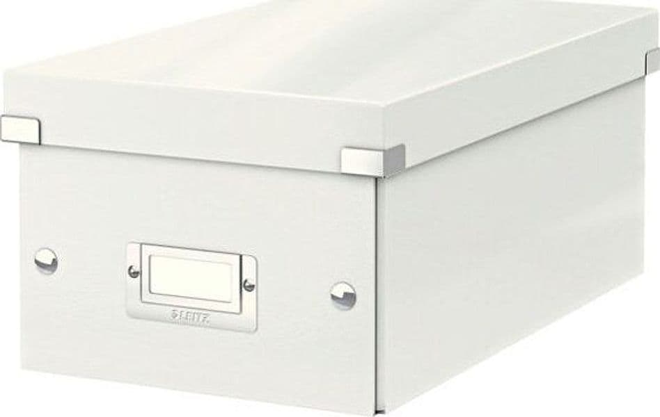 Scatola archivio Click Store - per DVD - 20 6x14 7x35 2 cm - bianco - Leitz Cancelleria e prodotti per ufficio/Archivio ufficio e accessori per scrivania/Archivio ufficio/Classificatori/Scatole Eurocartuccia - Pavullo, Commerciovirtuoso.it