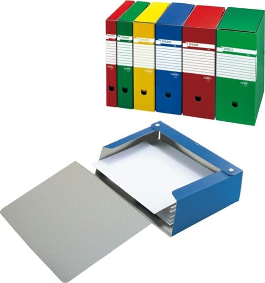 Scatola archivio Spazio - dorso 12 cm - 25x35 cm - giallo - Sei Rota Cancelleria e prodotti per ufficio/Archivio ufficio e accessori per scrivania/Archivio ufficio/Classificatori/Scatole Eurocartuccia - Pavullo, Commerciovirtuoso.it