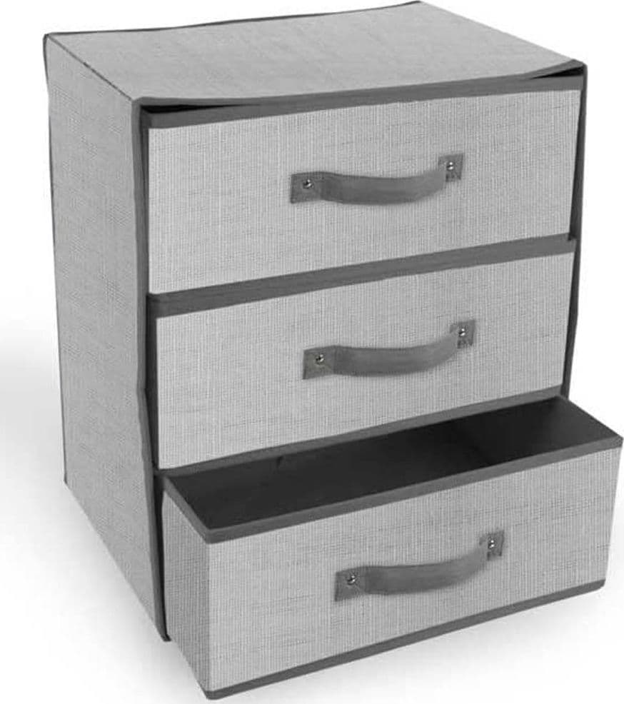 SCATOLA CONTENITORE CASSETTIERA IN TNT A 3 CASSETTI SALVASPAZIO PIEGHEVOLE 30X36 in Organizer per cassetti Trade Shop italia - Napoli, commercioVirtuoso.it