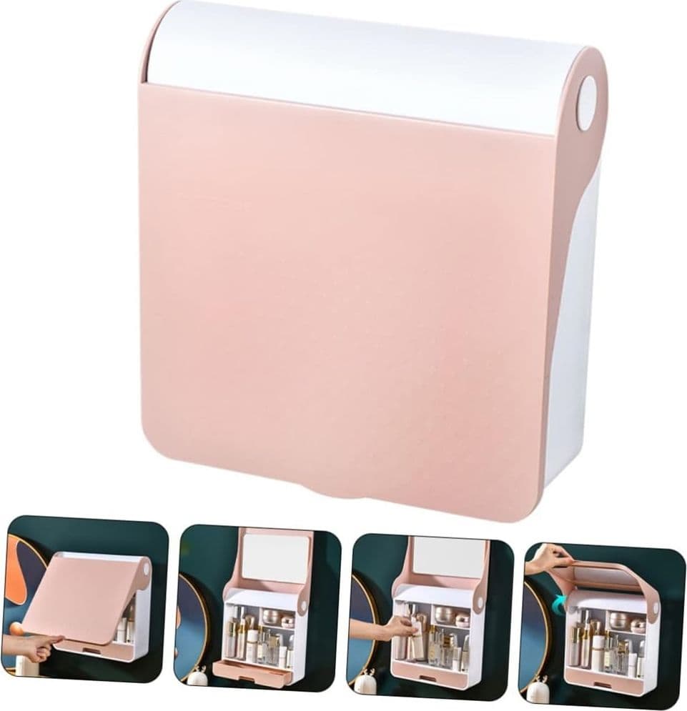 SCATOLA ESPOSITORE ORGANIZER TRUCCO CONTENITORE PER COSMETICI PORTA TRUCCHI ROSA in Contenitori per cosmetici Trade Shop italia - Napoli, commercioVirtuoso.it