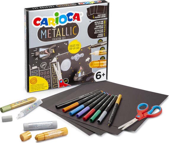 Scatola Gioco Metallic Pop-Up - Carioca Giochi e giocattoli/Attività creative/Accessori per disegnare e colorare/Pennelli Eurocartuccia - Pavullo, Commerciovirtuoso.it