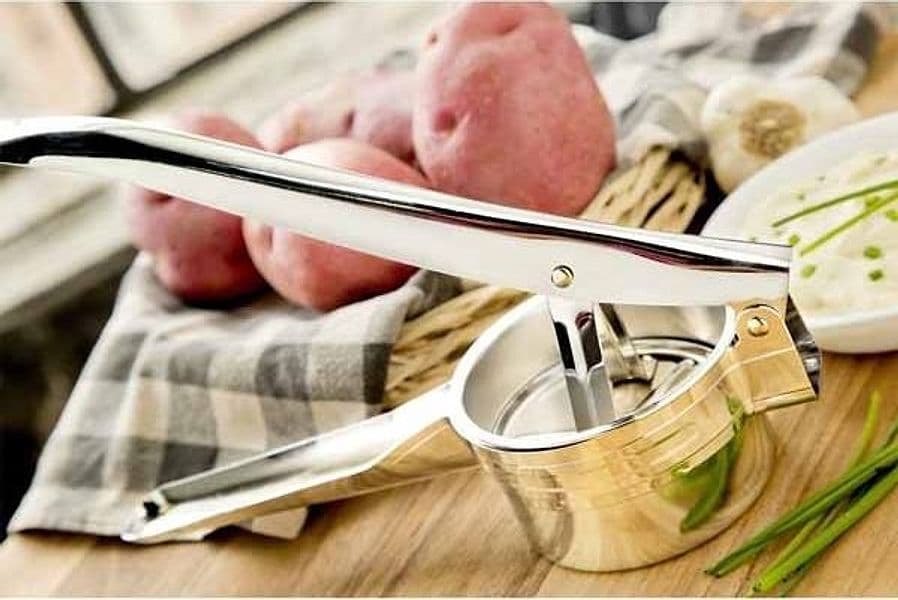 SCHIACCIPATATE A LEVA IN ACCIAIO 27 CM CUCINA CASA STRUMENTI SCHIACCIA PATATE