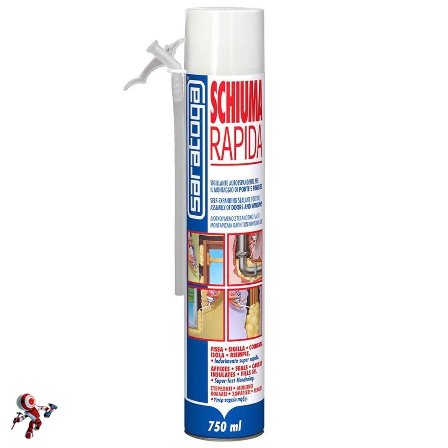 Schiuma-Poliuretanica-Saratoga-750-mlper-legno-cemento-intonaco-metalli-materie-plastiche