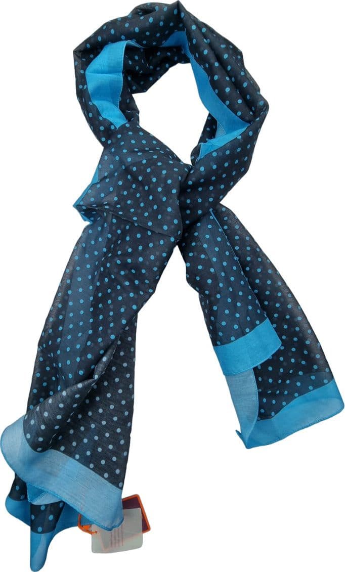 Sciarpa Uomo Gallo Fantasia Pois Puffo Blu - Seta Cotone Eleganza Italiana in Sciarpe Couture - Sestu, commercioVirtuoso.it