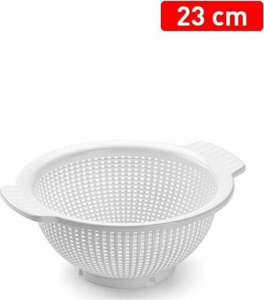 SCOLAPASTA COLINO SETACCIO ROTONDO IN PLASTICA BIANCA DIAMETRO 23 CM CUCINA