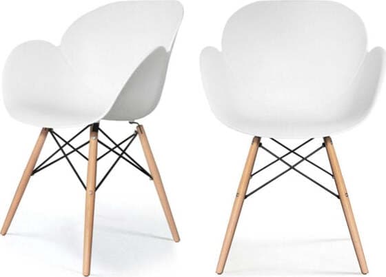 Sedia kiwood - 58x59x85 cm - PPL-legno - bianco - Paperflow Casa e cucina/Arredamento/Studio/Sedie per sala d'attesa Eurocartuccia - Pavullo, Commerciovirtuoso.it