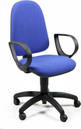 Sedia operativa Jusb - con ruote e braccioli - blu - Unisit Casa e cucina/Arredamento/Studio/Sedie e Sgabelli/Sedie da scrivania Eurocartuccia - Pavullo, Commerciovirtuoso.it