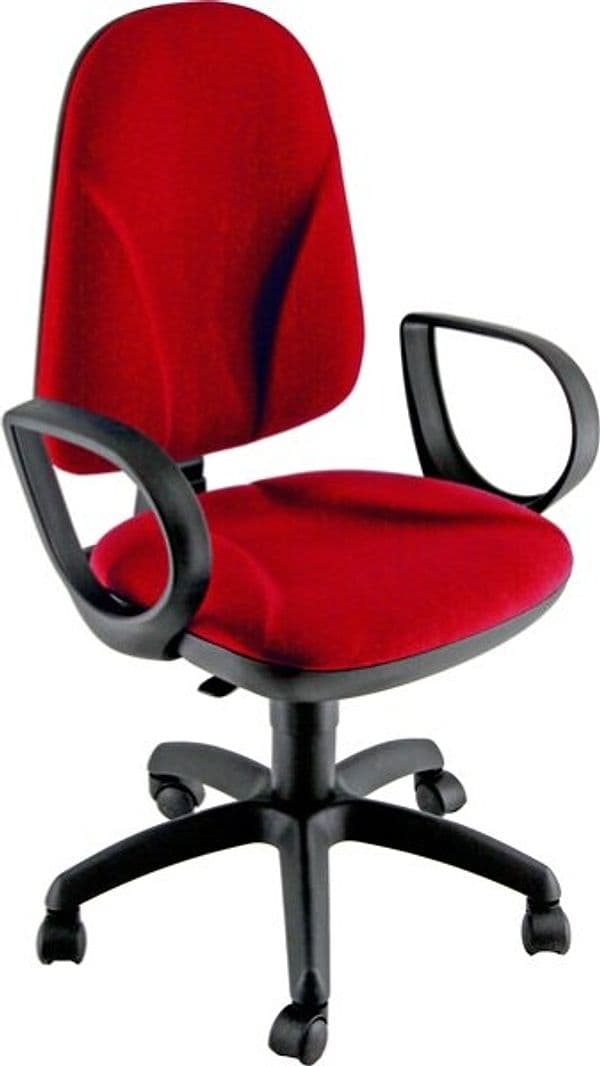 Sedia operativa TMTMI - con ruote - braccioli opzionali - ignifuga - rosso - Unisit Casa e cucina/Arredamento/Studio/Sedie e Sgabelli/Sedie da scrivania Eurocartuccia - Pavullo, Commerciovirtuoso.it