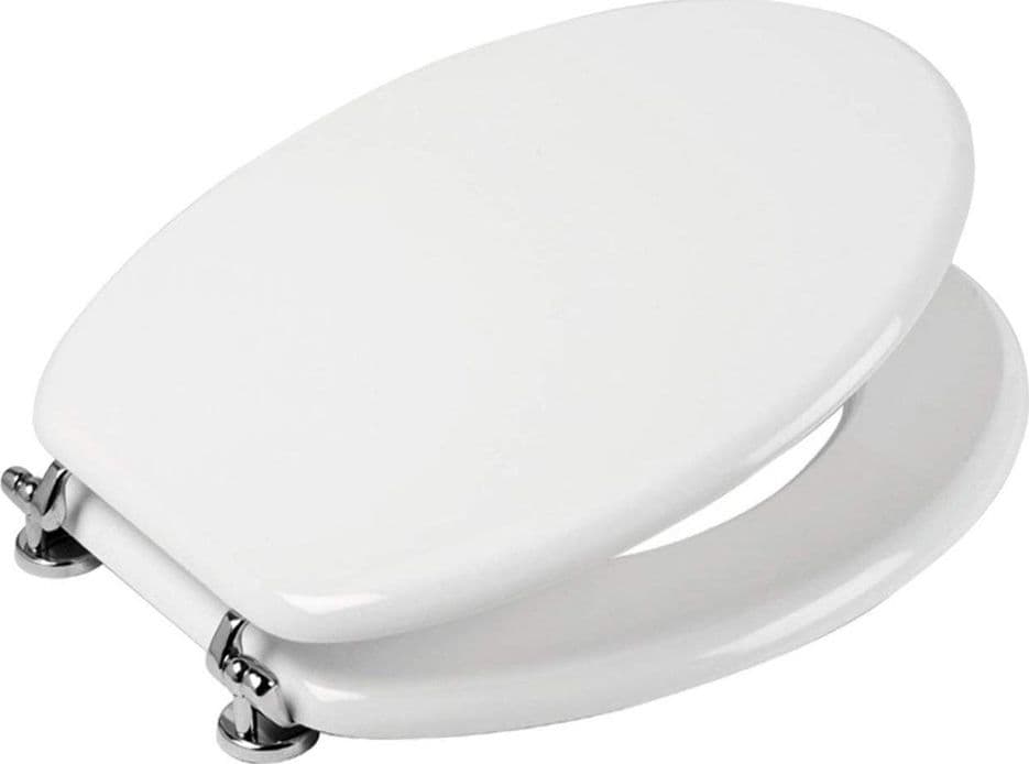 Sedile Wc Copri Water Tavoletta Vaso Universale Bianco MDF Legno Pesante Cerniere Metallo Bagno Fai da te/Attrezzature per cucine e bagni/Attrezzature per bagni/Sedili WC Ogomondo - Martina Franca, Commerciovirtuoso.it
