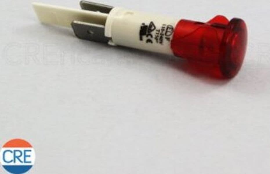 Spia Luminosa Luce Rossa 10A T150 con Attacco Faston Lelit