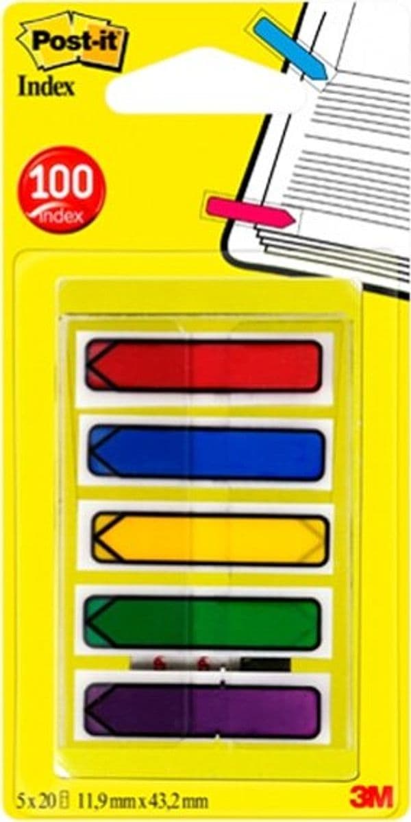 Segnapagina Post it Index Mini Freccia - 684-4ARR1EU - 12 x 43 2 mm - 5 colori classici - Post it - conf. 100 pezzi Cancelleria e prodotti per ufficio/Archivio ufficio e accessori per scrivania/Etichette divisori per schedario e timbri/Segnapagina adesivi Eurocartuccia - Pavullo, Commerciovirtuoso.it