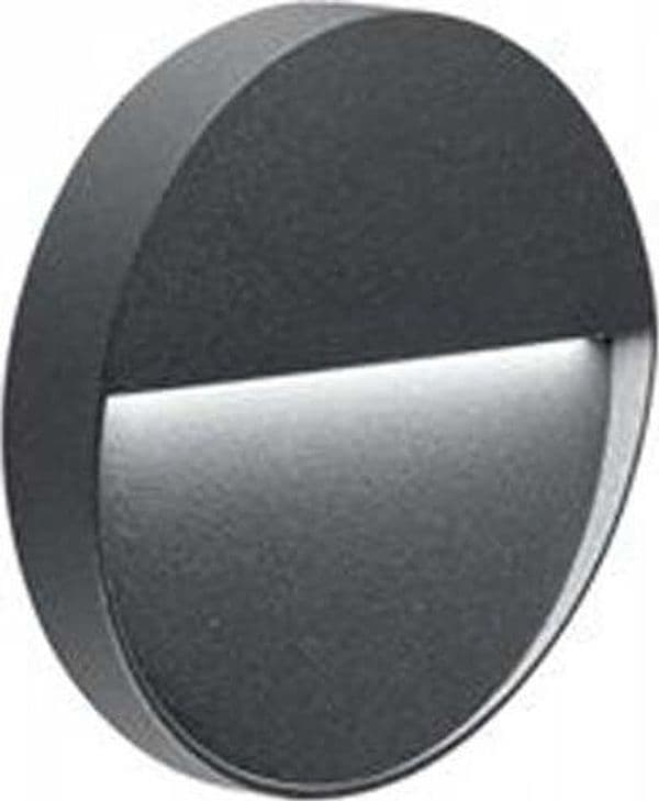 Segnapasso-Moderno-Geo-Round-Alluminio-Grafite-3W-Led-4000K