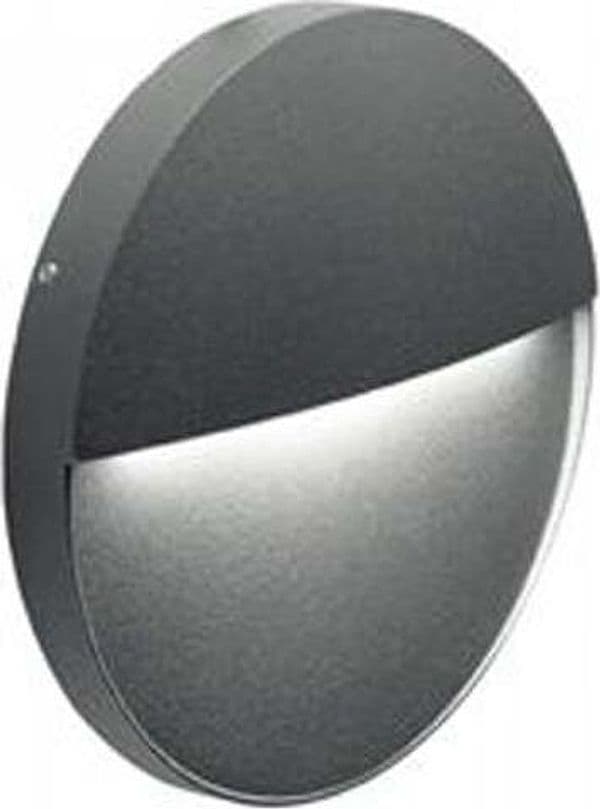 Segnapasso-Moderno-Geo-Round-Alluminio-Grafite-6W-Led-4000K