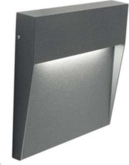 Segnapasso-Moderno-Geo-Square-Alluminio-Grafite-3W-Led-3000K