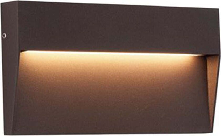 Segnapasso-Rettangolare-Moderno-Geo-Alluminio-Caffè-6W-Led-4000K