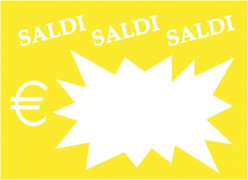 Segnaprezzi Flash Saldi - 8x11 cm - colori assortiti - CWR - conf. 50 pezzi